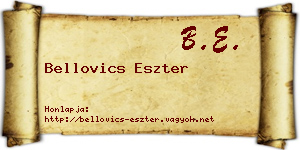 Bellovics Eszter névjegykártya